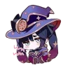 Стикер 16 Mona Genshin