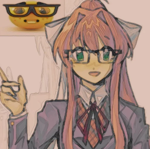 🤩 Стикер «Monika» для Telegram