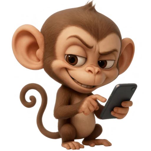 😈 Стикер «Обезьянка» для Telegram