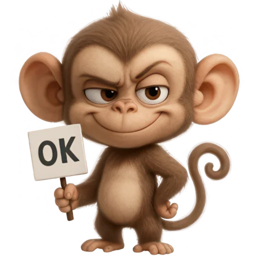 👌 Стикер «Обезьянка» для Telegram