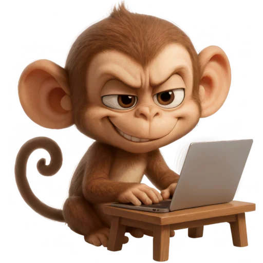 💻 Стикер «Обезьянка» для Telegram