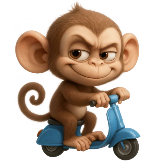 🛵 Стикер «Обезьянка» для Telegram