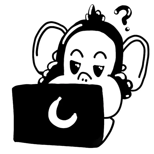 🤔 Стикер «Обезьяна с кодом» для Telegram