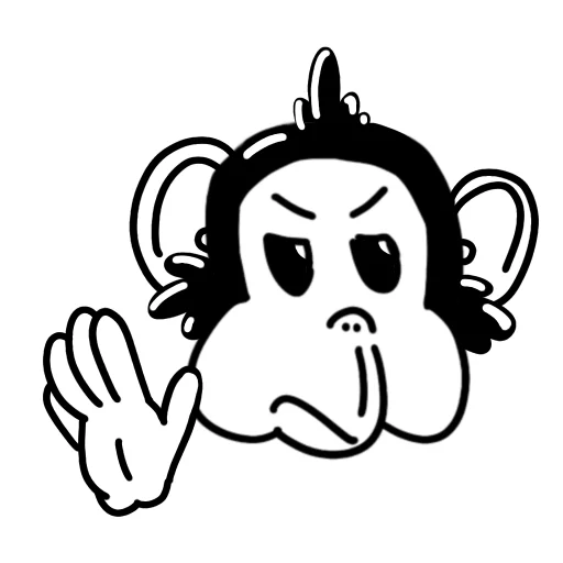 🙅‍♂️ Стикер «Обезьяна с кодом» для Telegram