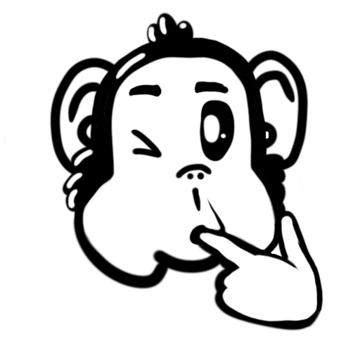 😉 Стикер «Обезьяна с кодом» для Telegram