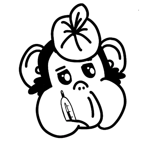 🤒 Стикер «Обезьяна с кодом» для Telegram