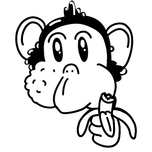 😋 Стикер «Обезьяна с кодом» для Telegram