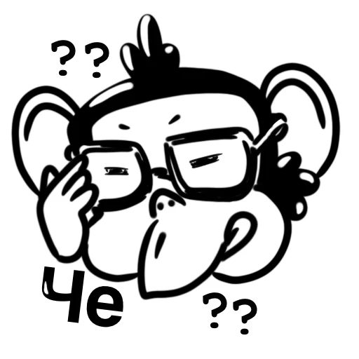 ❓ Стикер «Обезьяна с кодом» для Telegram