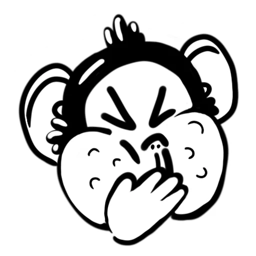 🤢 Стикер «Обезьяна с кодом» для Telegram
