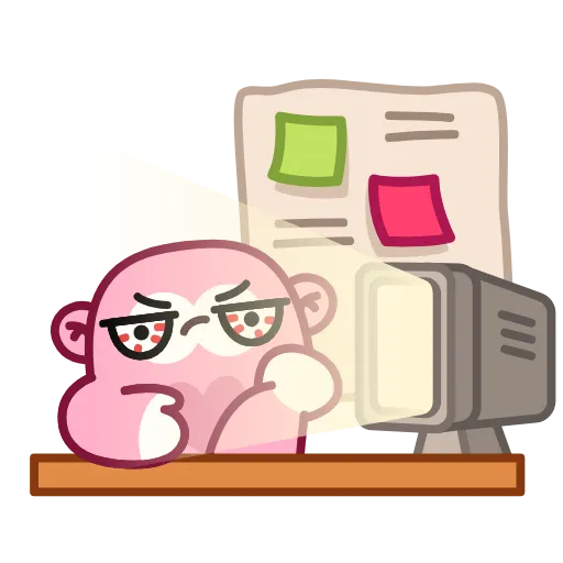😪 Стикер «Обезьянка Манки» для Telegram