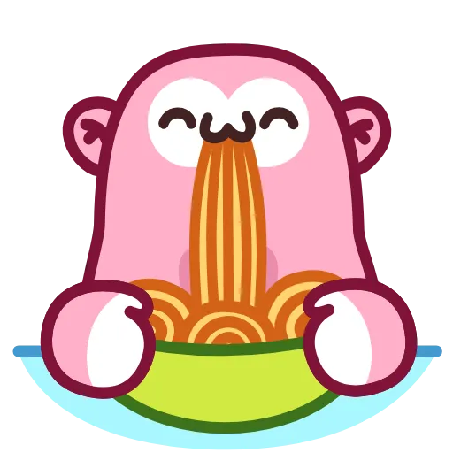 🍜 Стикер «Обезьянка Манки» для Telegram