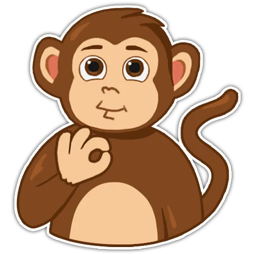 👌 Стикер «Обезьянка Олег» для Telegram