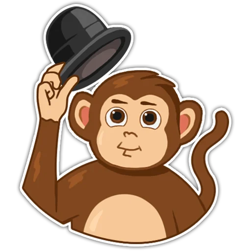 ✋ Стикер «Обезьянка Олег» для Telegram