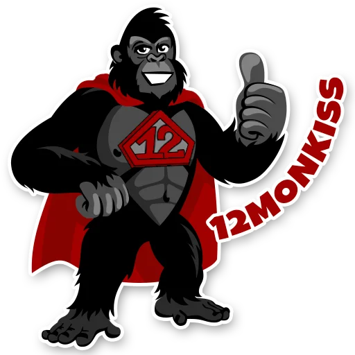 😁 Стикер «12Monkiss» для Telegram