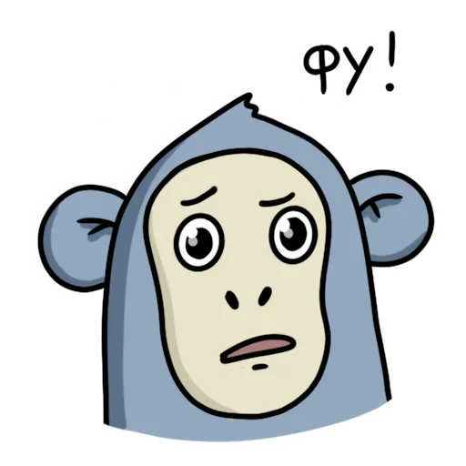 😬 Стикер «Обезьянка Mono» для Telegram