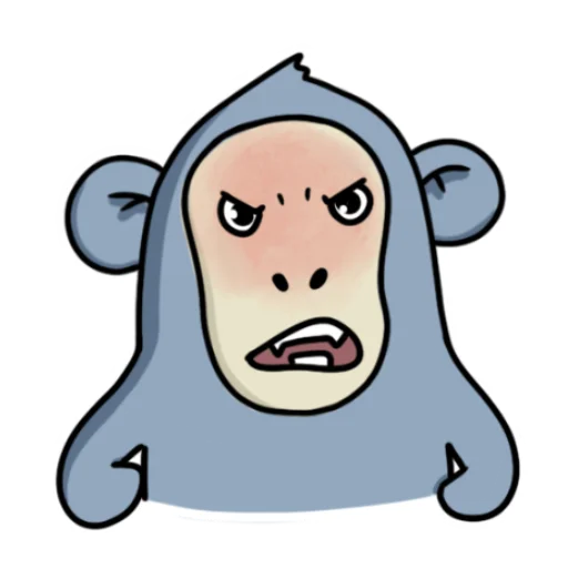 😡 Стикер «Обезьянка Mono» для Telegram