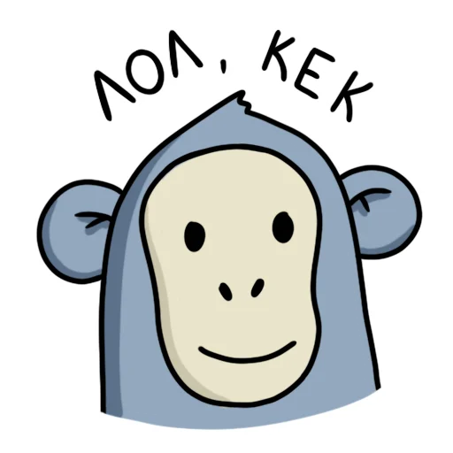 🤭 Стикер «Обезьянка Mono» для Telegram