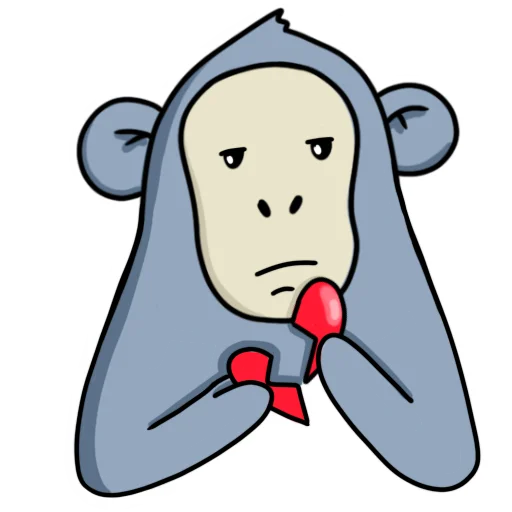 💔 Стикер «Обезьянка Mono» для Telegram
