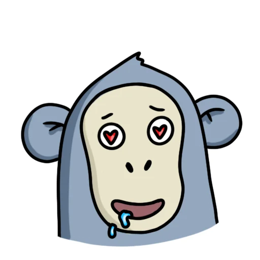 😍 Стикер «Обезьянка Mono» для Telegram