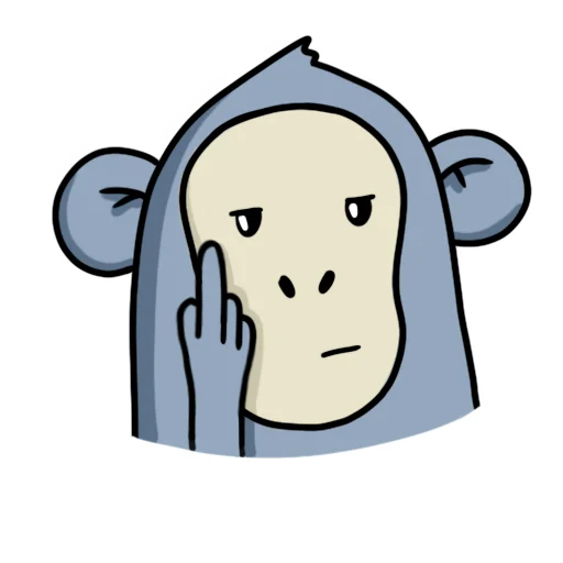 🖕 Стикер «Обезьянка Mono» для Telegram