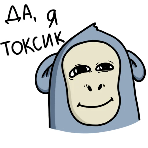 🙃 Стикер «Обезьянка Mono» для Telegram