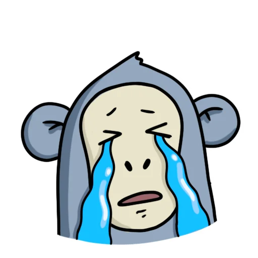 😭 Стикер «Обезьянка Mono» для Telegram