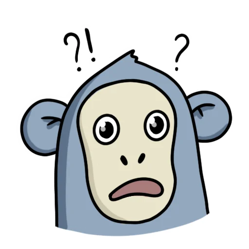 😮 Стикер «Обезьянка Mono» для Telegram