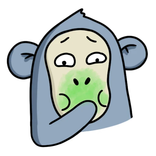🤢 Стикер «Обезьянка Mono» для Telegram