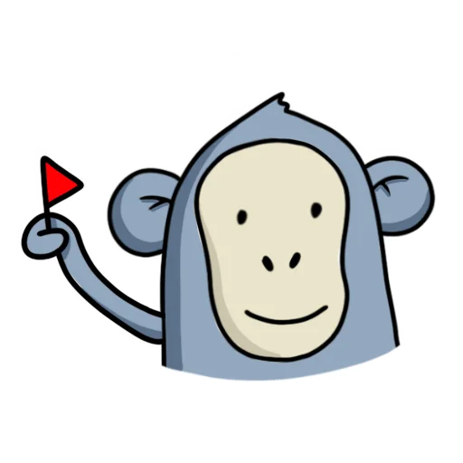 🚩 Стикер «Обезьянка Mono» для Telegram