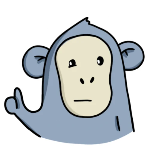 👍 Стикер «Обезьянка Mono» для Telegram
