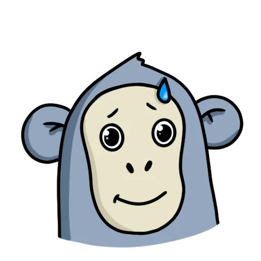 😅 Стикер «Обезьянка Mono» для Telegram