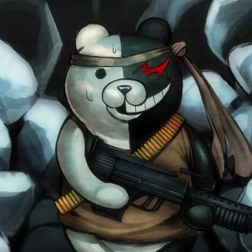 ⚪️ Стикер «Monokuma Danganronpa» для Telegram