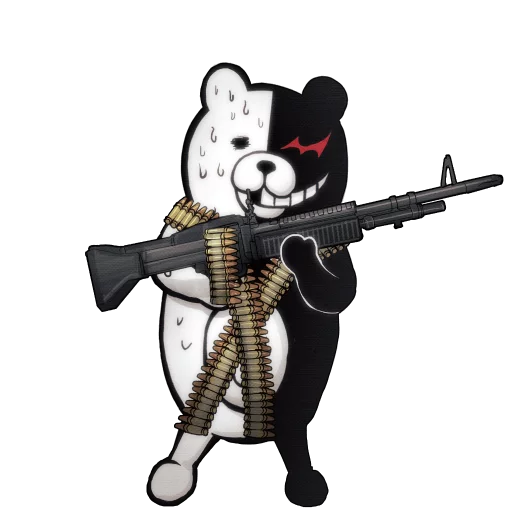 💀 Стикер «Monokuma Danganronpa stickers» для Telegram