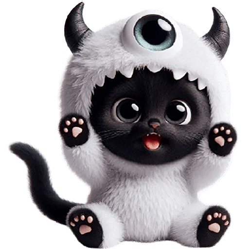 🤗 Стикер «Монстры котики 3» для Telegram