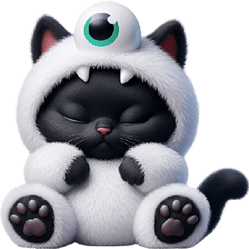 😴 Стикер «Монстры котики 3» для Telegram