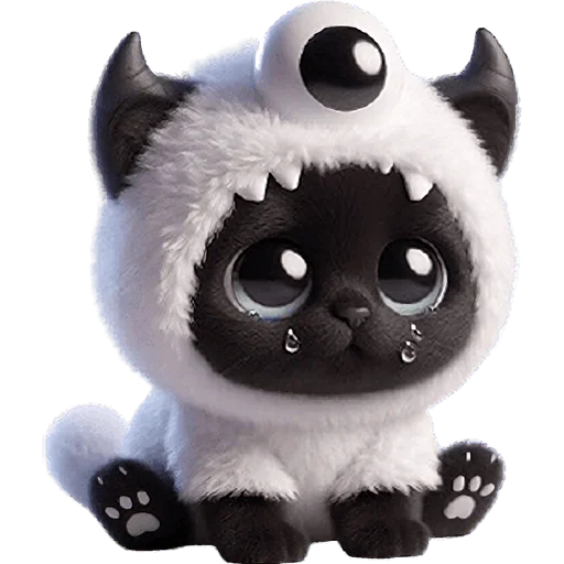 😢 Стикер «Монстры котики 3» для Telegram