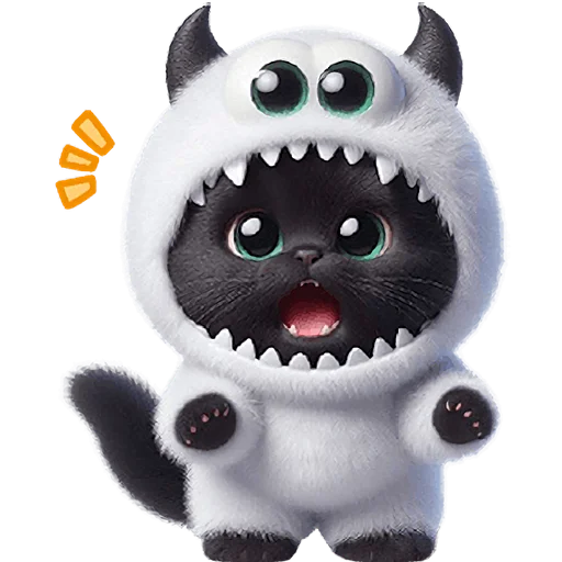 😬 Стикер «Монстры котики 3» для Telegram