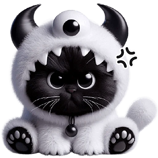😤 Стикер «Монстры котики 3» для Telegram