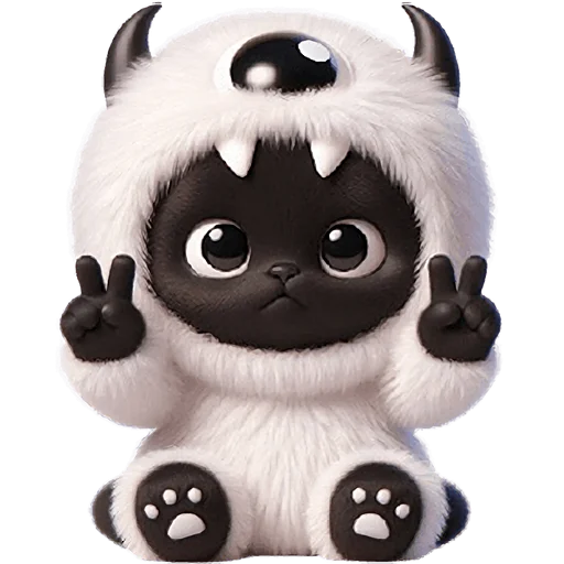 ✌️ Стикер «Монстры котики 3» для Telegram