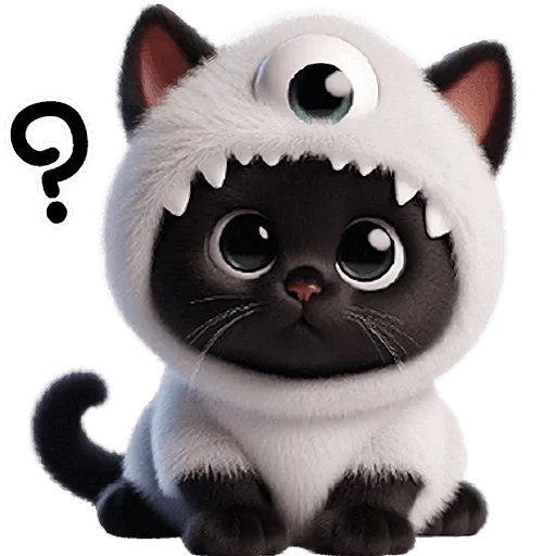 🤨 Стикер «Монстры котики 3» для Telegram