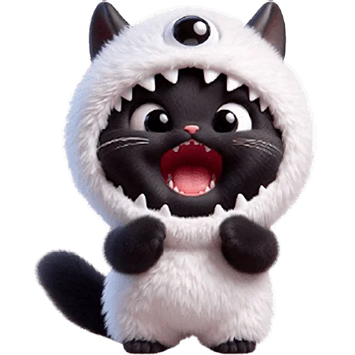 🤪 Стикер «Монстры котики 3» для Telegram