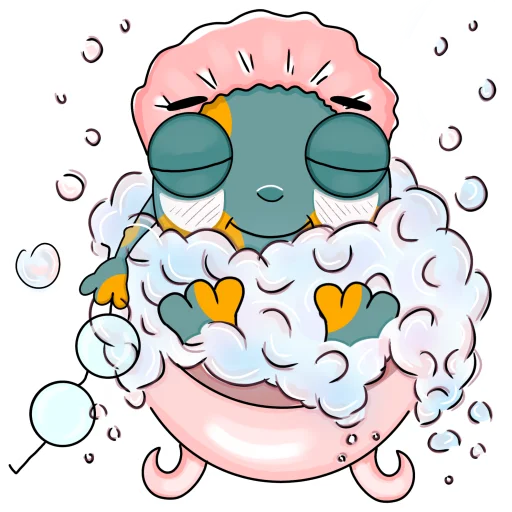 🛀 Стикер «Монстрик Бу» для Telegram