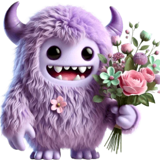 💐 Стикер «Фиолетовый монстр» для Telegram