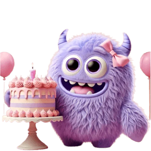 🎂 Стикер «Фиолетовый монстр» для Telegram