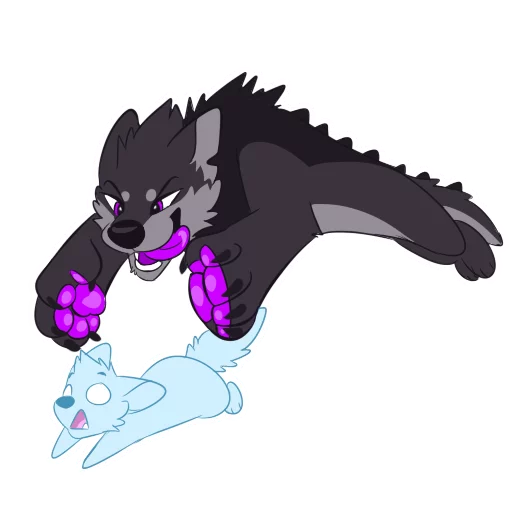 😨 Стикер «Monster Dog» для Telegram