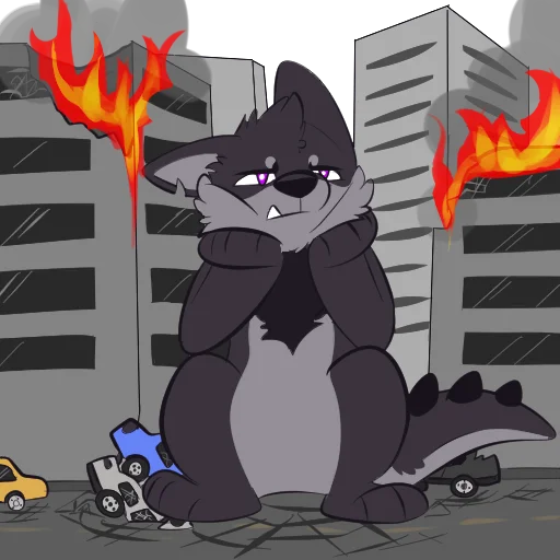 😞 Стикер «Monster Dog» для Telegram