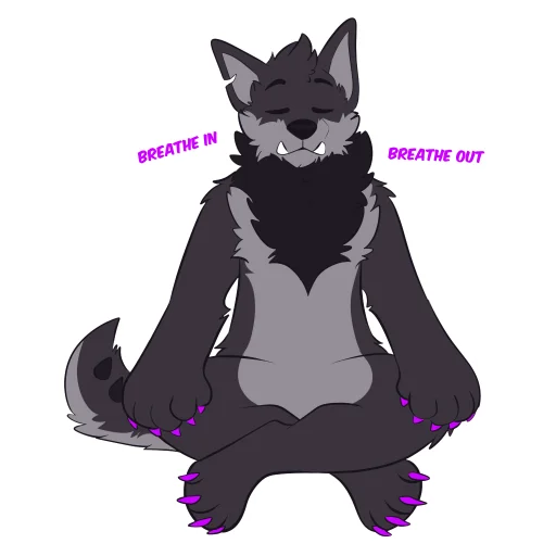 🧘 Стикер «Monster Dog» для Telegram