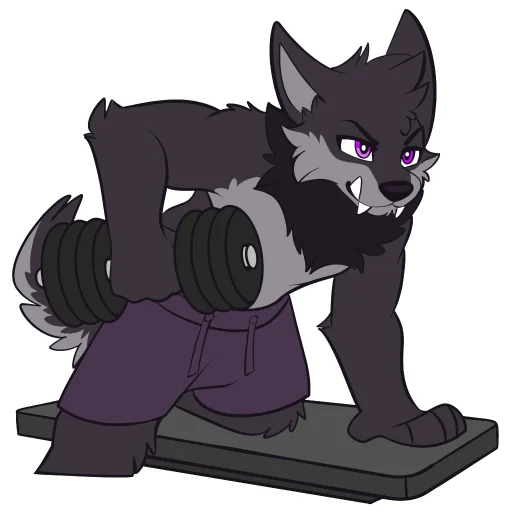 🏋️ Стикер «Monster Dog» для Telegram