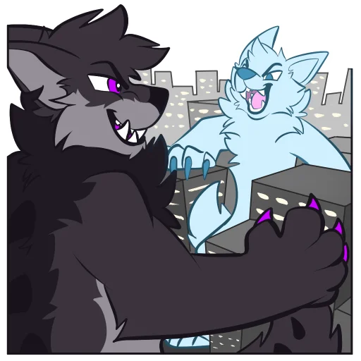 🏙 Стикер «Monster Dog» для Telegram
