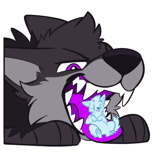 🦷 Стикер «Monster Dog» для Telegram